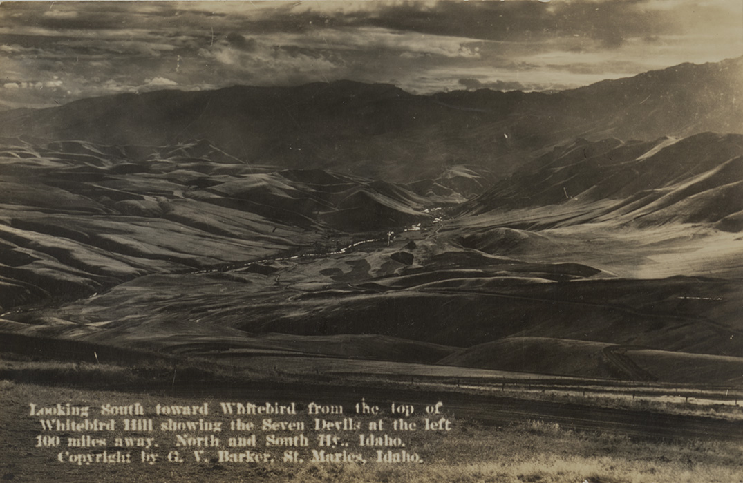 Looking south toward Whitebird from the top of Whitebird Hill
